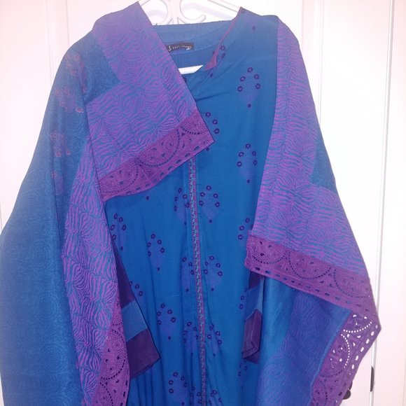 Junaid Jamsheed linen shirt with block print shawl - Picture 3 of 4